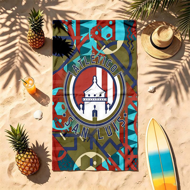 Atletico San Luis (1) Theme Beach Towel Sand Resistant Soft And Comfortable Suitable For The Pool Camping Yoga And Diving A Travel