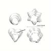12pcs Metal Biscuit Cutter Set, Stainless Steel Set of Flower Center Round Star-shaped Small Biscuit Cutter, Biscuit Cutting and Baking Mold,