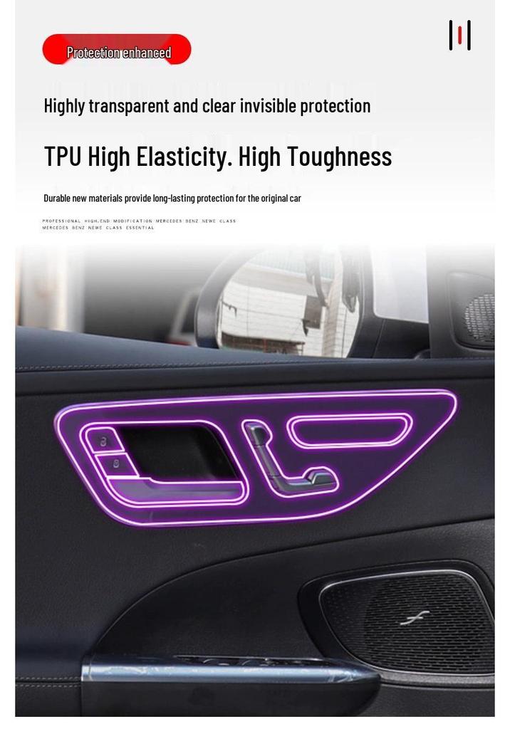 Transparent TPU Screen Protector for New Mercedes-Benz C260L/C200L Interior Console & Navigation