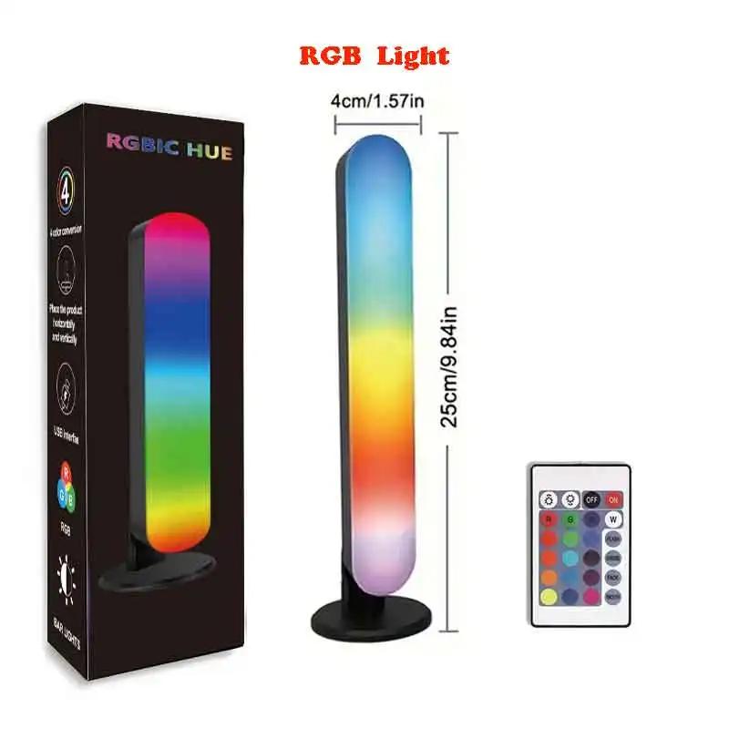

Звукознімач RGB Світло Музика Ритм Вогні Оновлена ​​модель USB Перезаряджається Різдвяна прикраса Настільна панель RGB Світла Музика Ритм