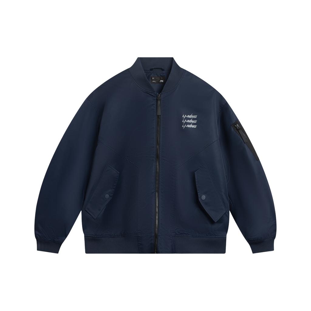 Li-Ning Volný střih Baseballový límec Módní logo Pánská bunda AJDV325-3