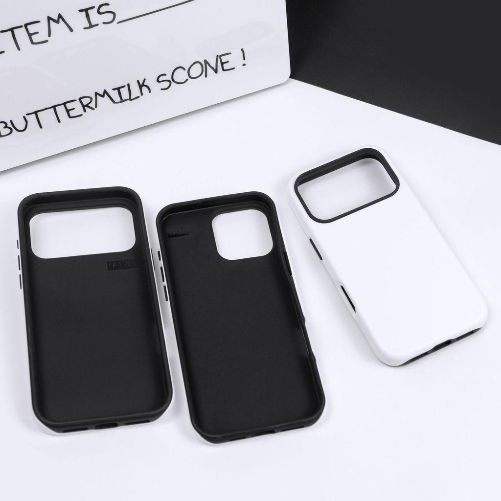 Two-in-One Frosted Coating Film Case for Apple 16 Round Edge 17P Phone
