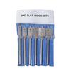 6pc Woodworking Chisel and Drill Set: 6-55mm High Carbon Steel with Flat Point for Wood Hole Enlarging