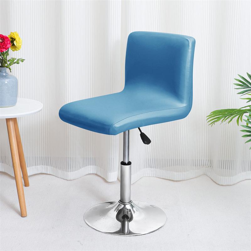 1PC Waterproof Stretch Bar Chair Cover Pu Leather Short Back Chairs Covers Removable Lift Chair Slipcover for Hotel Banquet Club