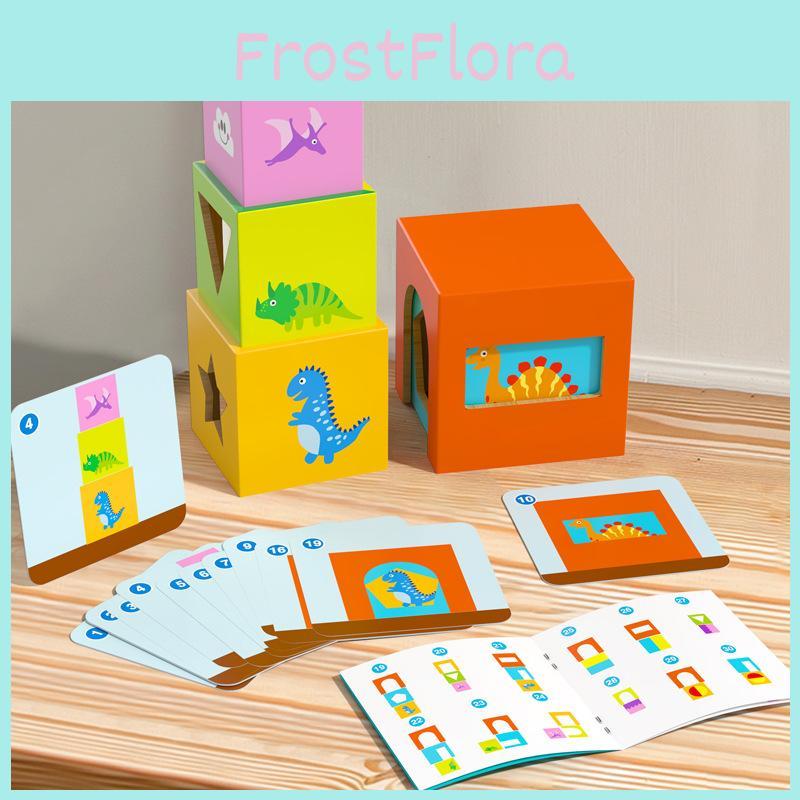 Educational Wooden Stacking Blocks Toy For Toddlers With Shape Recognition And Cognitive Development