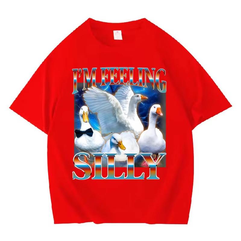 

Funny Silly Goose on The Loose Casual Graphic Tshirt Unisex Womens High Quality Oversized Tshirts Unisexs Gothic 100 Cotton T Shirt 4XL
