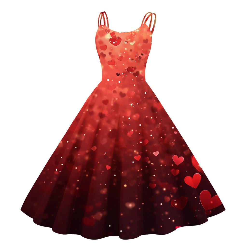 Women's Print Sexy Off-The-Shoulder Punk Vintage Dress