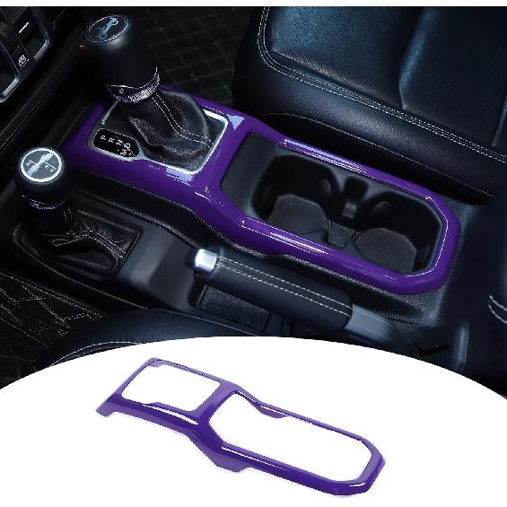 JeCar Interior Gear Shift Cup Holder Panel Cover Trim Fit for Jeep Wrangler JL JLU Gladiator JT 2018-2024 2025 2026+ (Red)
