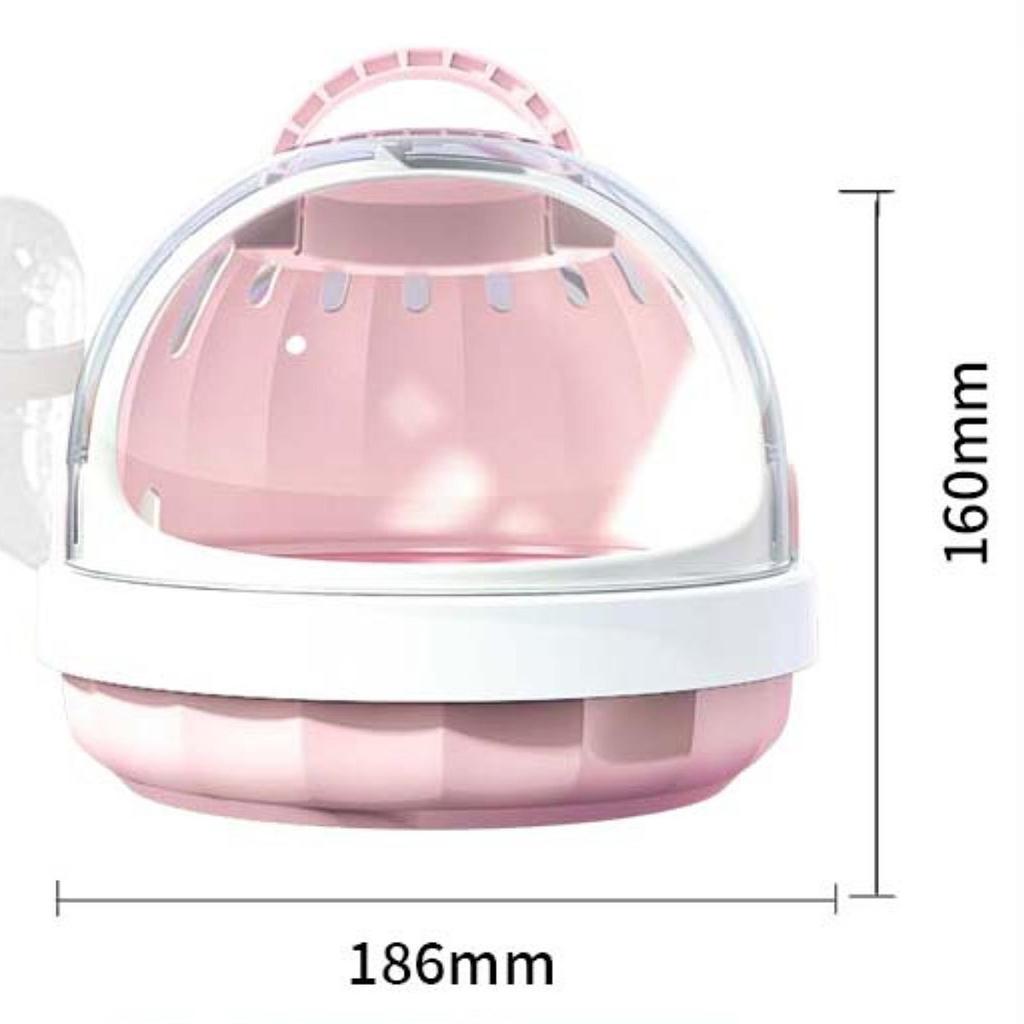 Hamster Carrier Cage with Water Bottle Habitat Hamster Travel Carrier Pet Outgoing Cage for Chinchilla Hedgehog Dwarf Hamster
