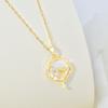 Design Fan Necklace Women'S Light Luxury Simple Versatile Trend Zircon Clavicle Chain