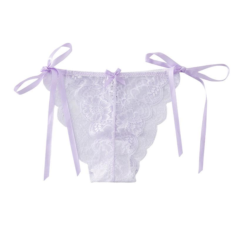 Full Lace Pure Desire Sexy Transparent Panties Thin Strap Low Waist Triangular Women's Panties