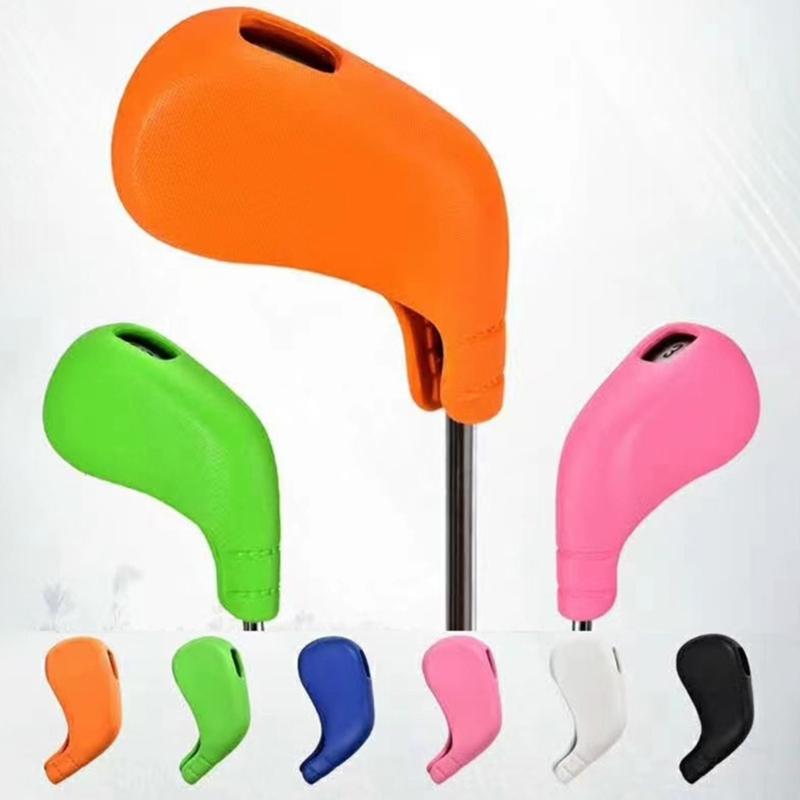 High Elastic Golf Iron Head Cover Thick Soft PU Golf Head Cover Replacement Headcover Protective Cover Protector