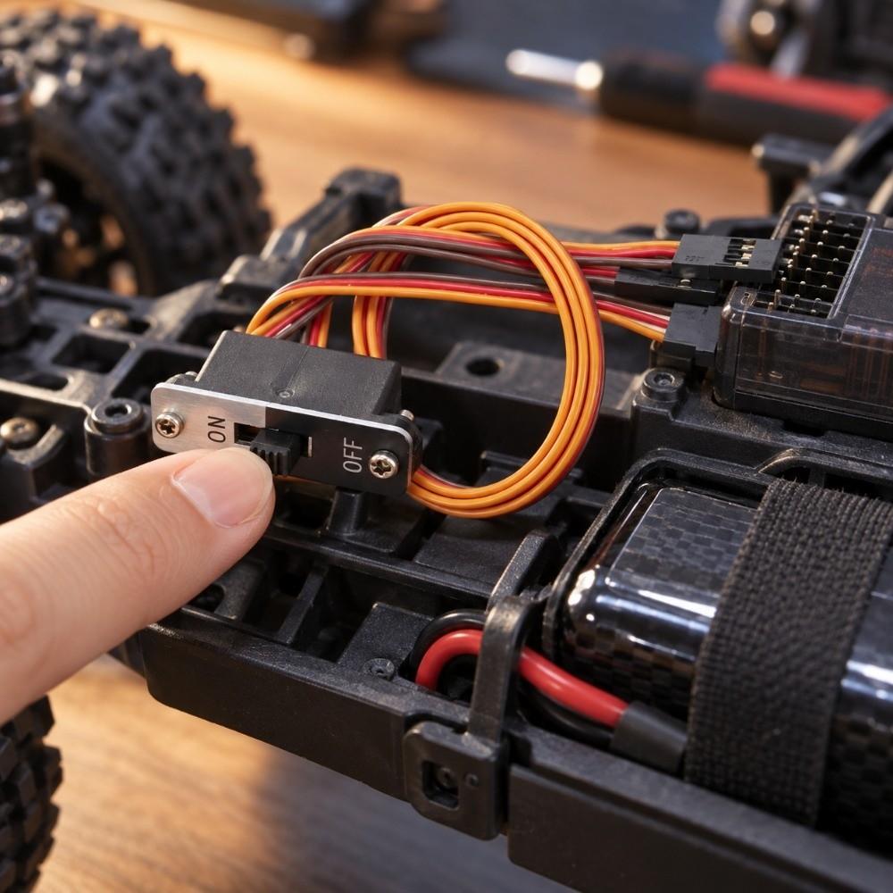 Plastic Heavy Duty RC Aluminum Power Switch Medium Aluminum Shell Switch  For RC Airplane