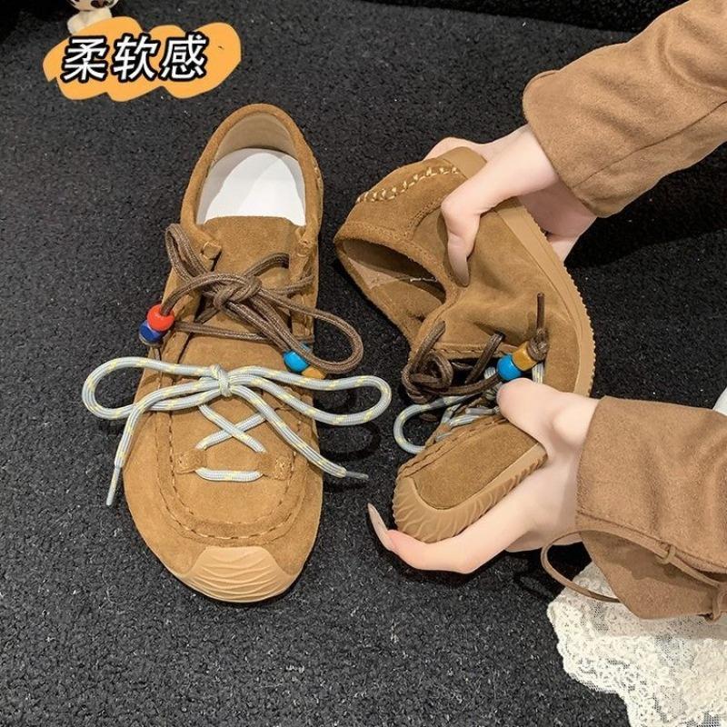 Kangaroo shoes women's new versatile and comfortable platform casual shoes one pedal lazy shoes tide