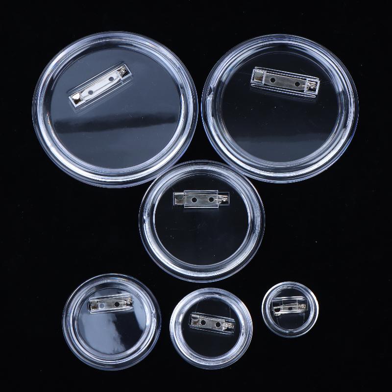 Blank Acrylic DIY Button Pins 10 PCS Transparent Badge Set for Small Business Custom Pin Making Supplies