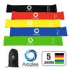 Elastic Fitness Band - ARTIZLEE - 5 Resistance Levels - Red - Multicolor - Unisex