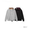 Britischer Stil Kapuzen-Reißverschluss-Sweatshirtjacke Bestickt Lockere Passform Herren Damen