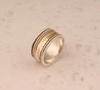 Ručně vyrobený designový prsten Spinner Band, stříbro 925, masivní prsten, unisex prsten, Statement Ring, Party Ring,
