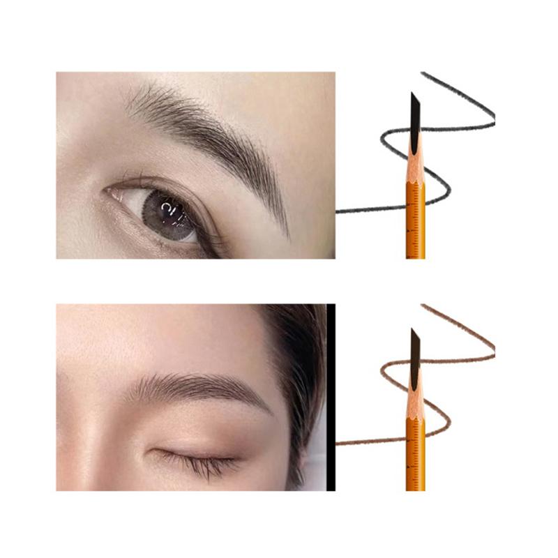 1Pcs Tattoo Eyebrow Pencil Long Lasting Black Eyebrow Pencil Shadows Cosmetics Tint Waterproof Wooden Pen Eyebrow Makeup Tools