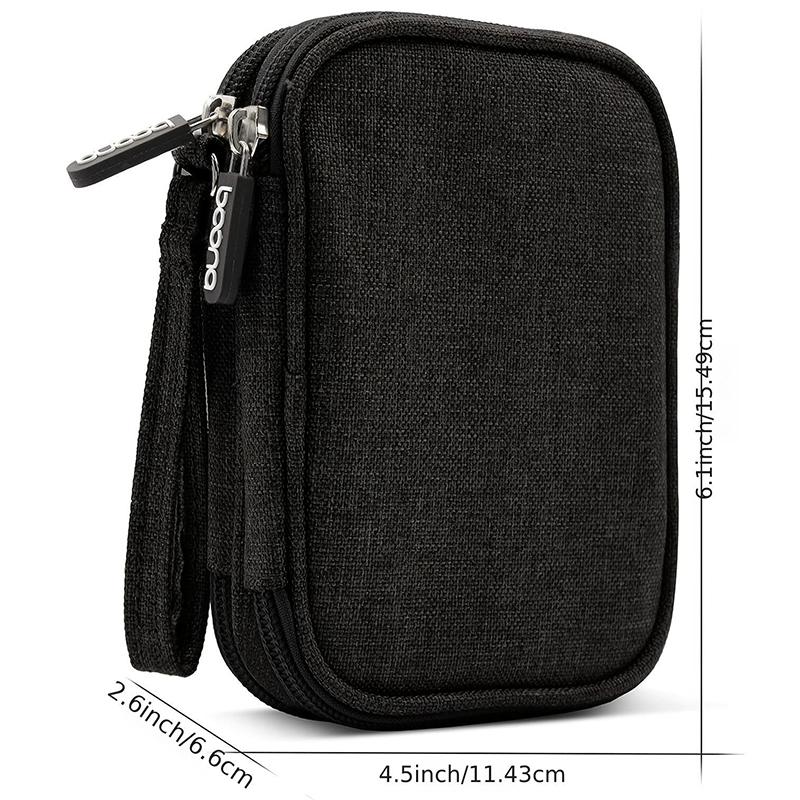 Portable Carrying Case Storage Bag Hard Drive Case for HDD Enclosure Hard Disk Case for Phone Power Bank Usb Data Cable Earphone