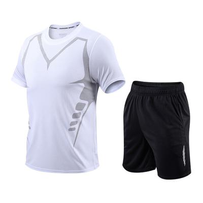 Summer Leisure Sports Fitness Set Printed Lightweight Breathable Quick Drying Two-piece Set