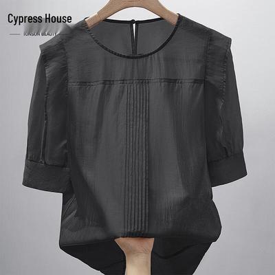 Women's Round Neck Five-Sleeve Casual Shirt