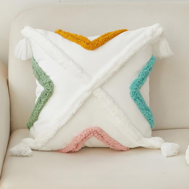 

Красочные полотенца Вышитые подушки Вышитые диванные подушки Декоративные сочетания 45*45cm белый