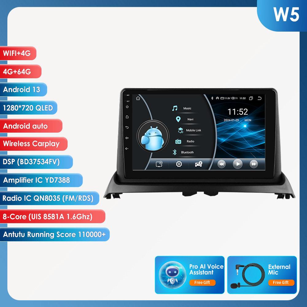 OSSURET Car Intelligent Systems Carplay Android Car Radio for Renault Clio 2 2000-2012 Multimedia Video Player WIFI Intelligent Screen Autoradio RDS