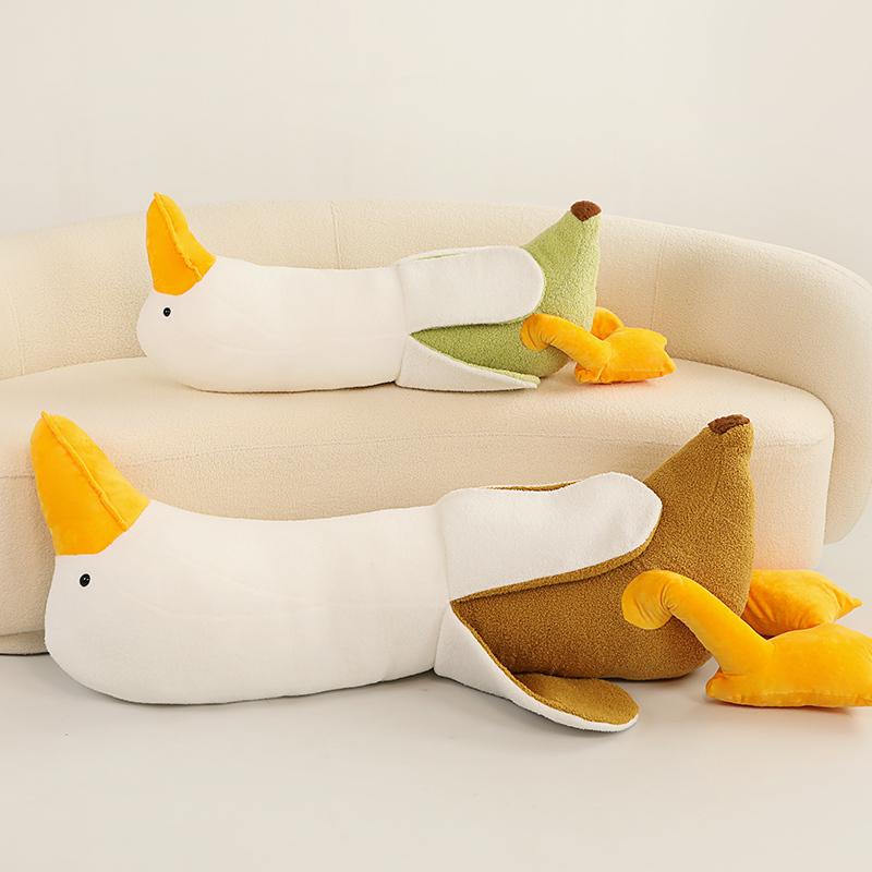 50/80/115CM Creative Banana Duck Plush Pillow Soft Down Cotton Cartoon Sleeping Pillow Home Sofa Bed Decoration Girl Gifts