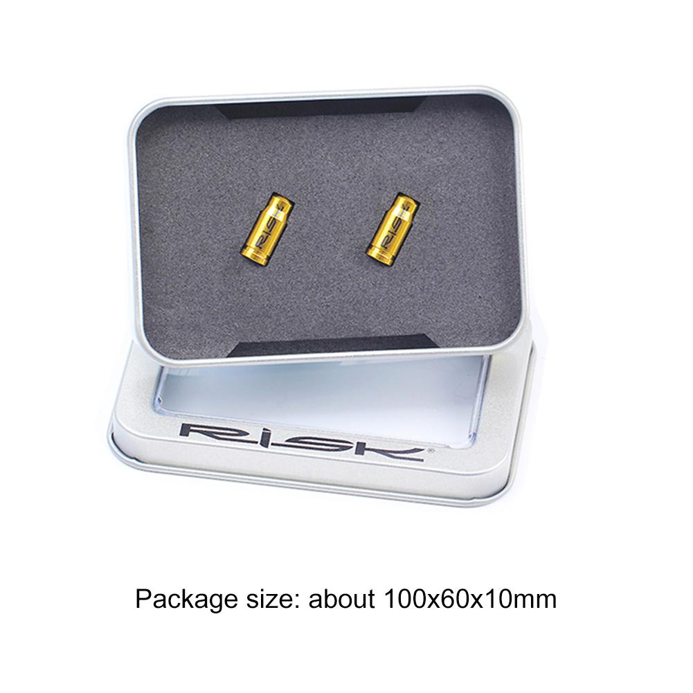 RISK Titanium Alloy Mountain Road Bike Presta/Schrader Valve Caps Set Dustproof Bicycle Tire Valve Nut Cover Cycling