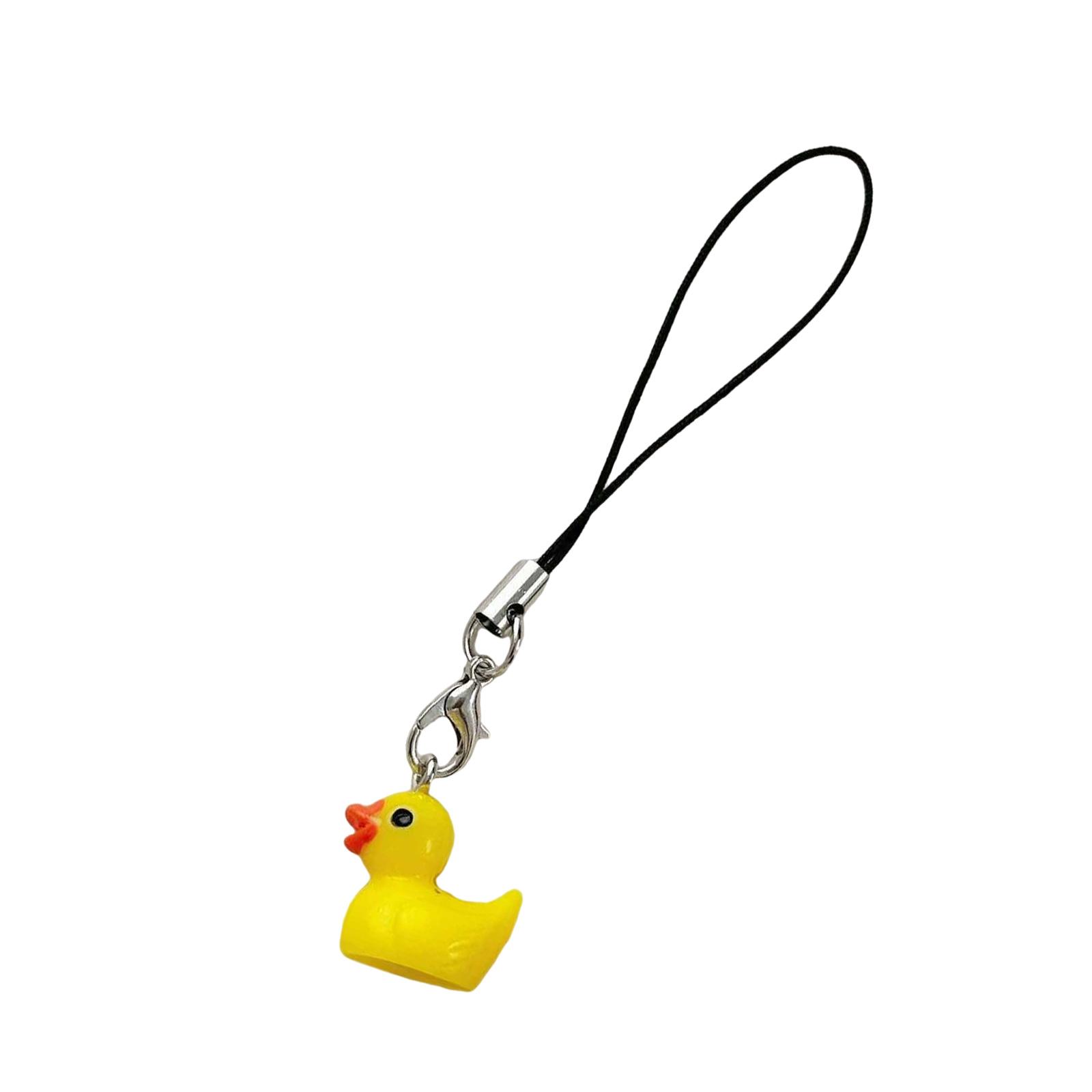 

Желтый Утенок Шарм для Мобильного Телефона Смола Ручной Работы Животное Брелок Подвеска для Сумки Портативный Модный Аксессуар для Рюкзака для Женщин T1