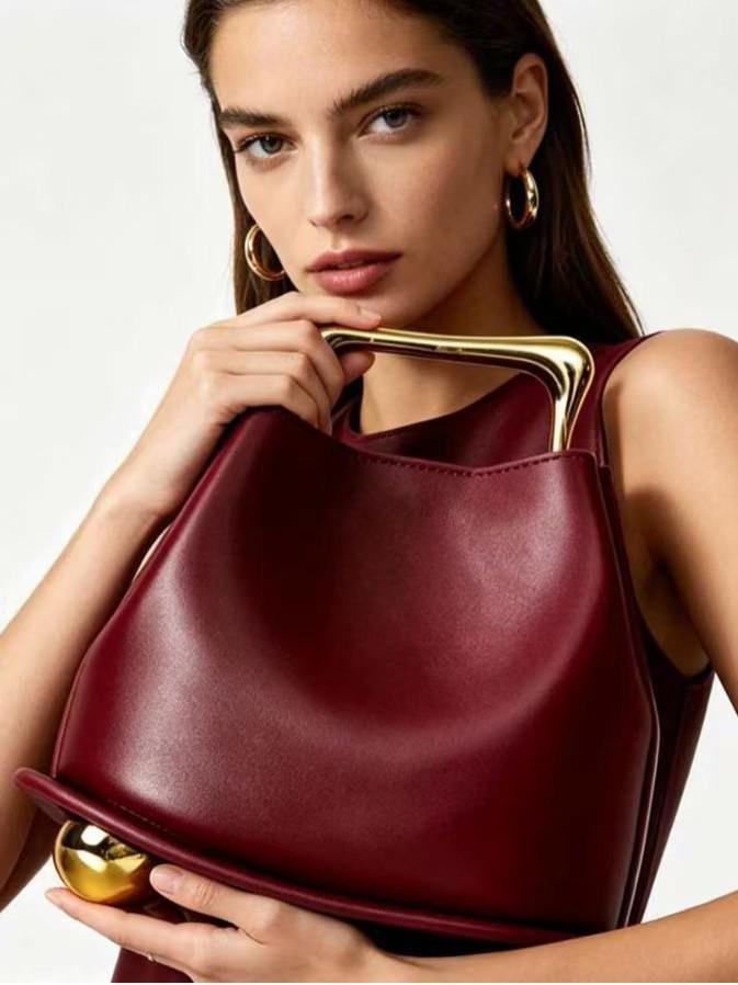 Borsa a Secchiello Tracolla in Morbida Pelle di Lusso Estate 2026 - Elegante Borsa a Mano da Sera da Donna