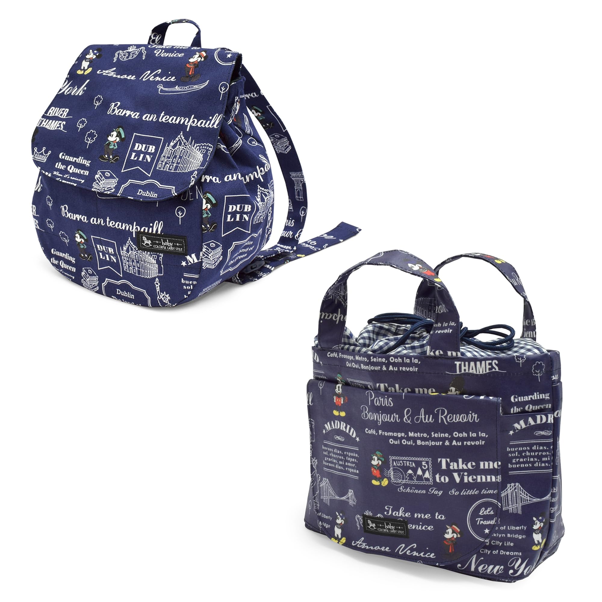 

COLORFUL CANDY STYLE Disney Diaper Pouch and Baby Backpack Set Mickey TRAVEL (Drawstring Tote) / Mouse/LET S / B8003000-BTR