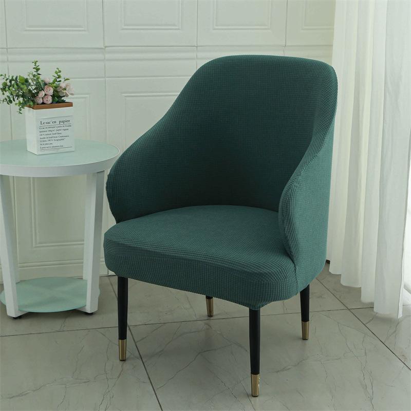 Nordic Style Computer Universal Semicircular Office with Armrests and Full-inclusive Dining Chair Cover Curved Small Sofa Cover
