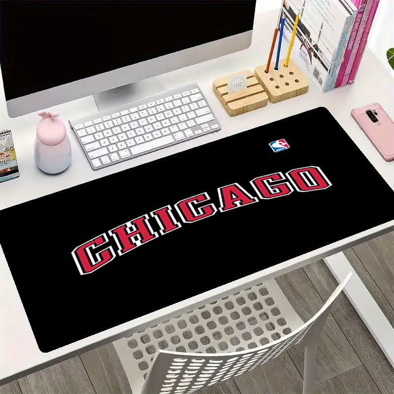 Chicago Bulls Theme Mouse Pad, Non Slip Rubber Base, Multifunctional Office & Home Decor, Perfect for Workspace Personalization.