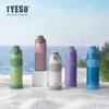 TYESO 750ML Double Wall Insulated Water Bottle Hot Leakproof 304 Stainless Steel Flask for Fitness Outdoor Daily Use Drink with non-slip pad