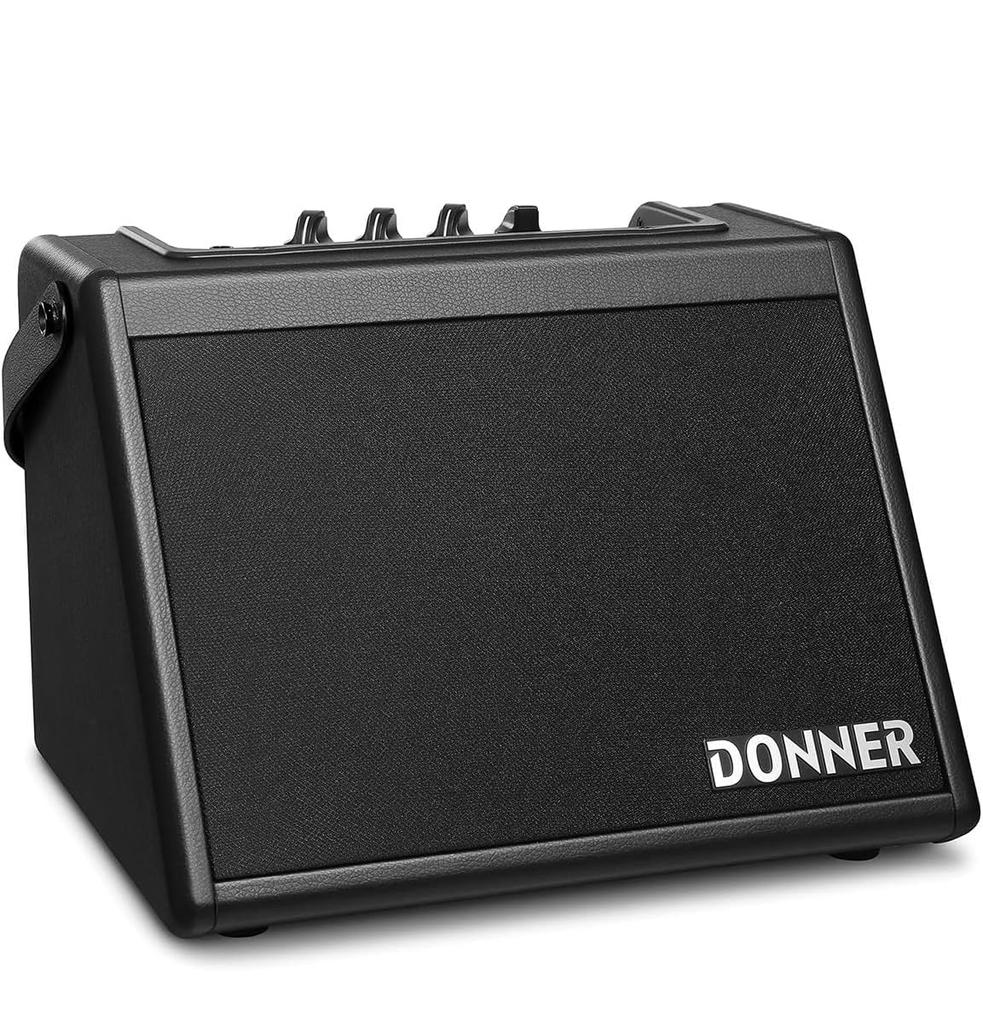 Donner DDA-20 20W External Speaker Amplifier for Electronic Drums and Keyboards, Small, Mini, Wireless, Black, Japanese Instruction Manual Included