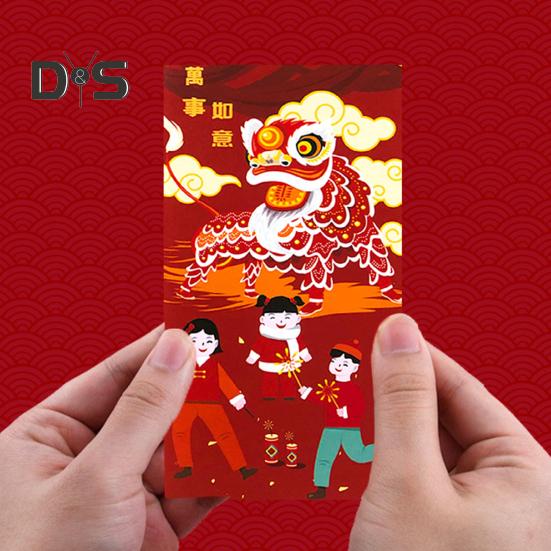 6Pcs Chinese New Year Red Envelopes 2025 Lunar Yera of The Snake Red Money Pocket Spring Festival Lucky Hong Bao