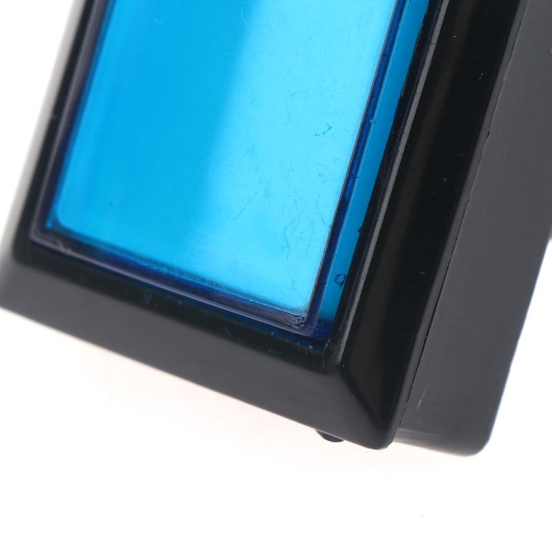 5Sets Arcade Rectangular Push Button Led Illuminated Rectangular Square 12V Light Microswitch For Arcade Machine Video Game Slot