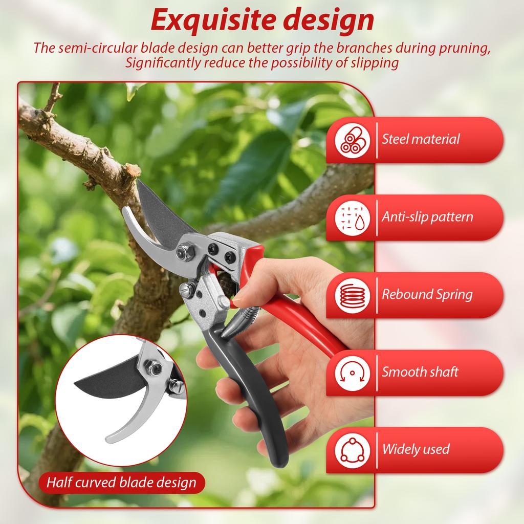 3/2Pcs Garden Pruning Shears Set Stainless Steel Trimming Scissors Professional Flower Scissors for Flowers/Herbs/Small Branches