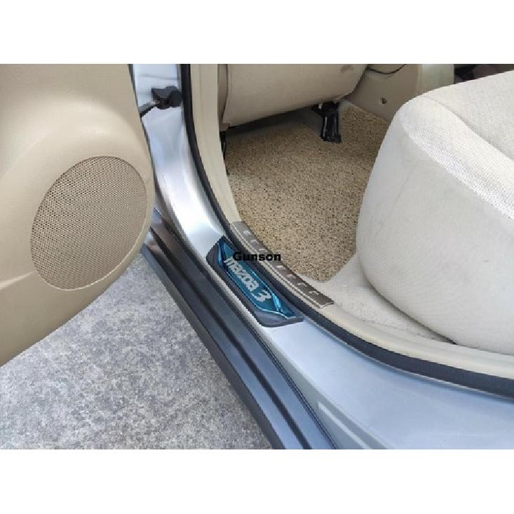 For Mazda 3 Accessories Car Door Sill Cover Scuff Plate Protectors Sticker