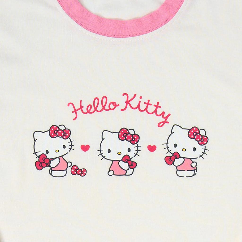 Sanrio Kids Hello 355895 Long-Sleeved Pajamas, Kitty, 130cm,