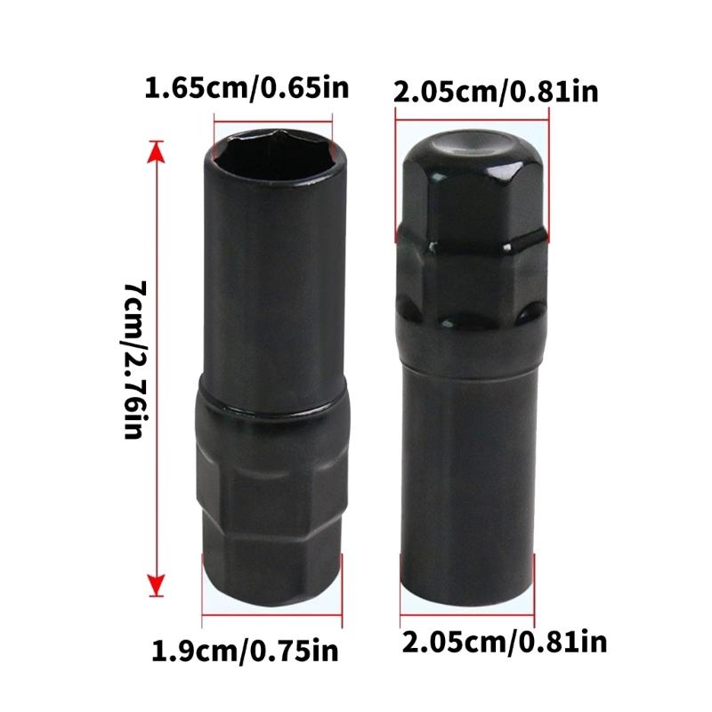 כלי מפתח מכוונן 16.5 מ"מ להנעת אום גלגל 7 חריצים כלי להסרת שקע אום גלגל עבור מפתחות שקע 19 מ"מ 3/4 אינץ' 21 מ"מ 13/16 אינץ'