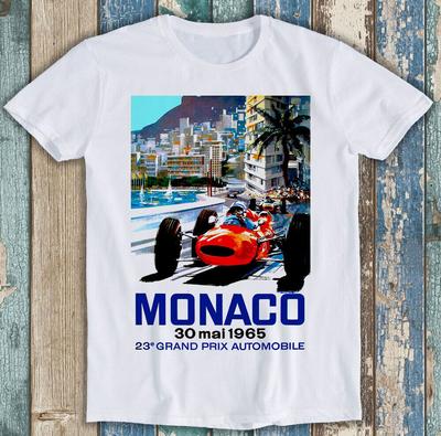 Monaco Grand Prix Race Vintage Auto Racing Funny Gift Tee T Shirt M1193
