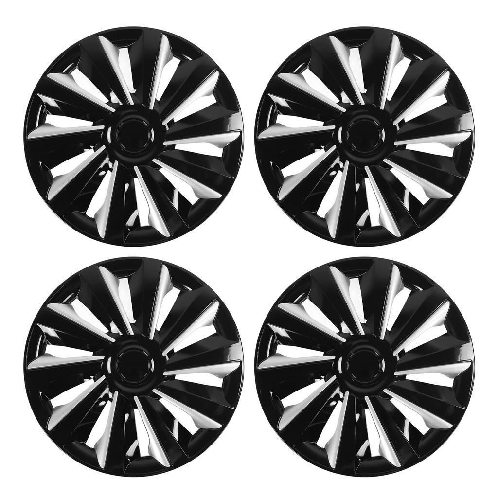 4Pcs Hubcap Wheel Cover Snap On Universal 15in Wheel Rim Cover Exterior Accessories Replacement for