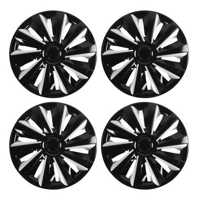 4Pcs Hubcap Wheel Cover Snap On Universal 15in Wheel Rim Cover Exterior Accessories Replacement for
