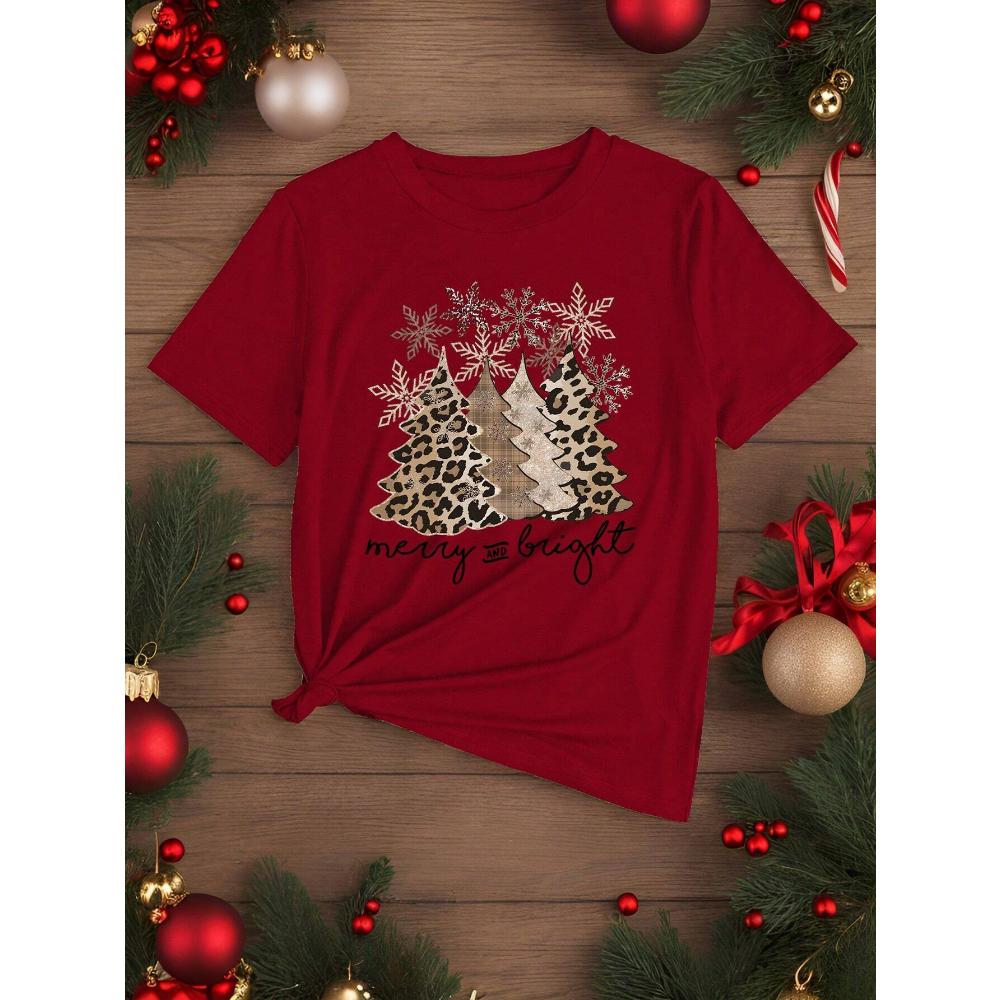 Women's Casual Short Sleeve T-Shirt, Comfortable, Round Neckline, Short Sleeve, Fashion Streetwear Digital Top For Women