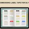 Embossing Label Maker Machine with 6 Tapes, Old School Embosser Labeler with 6 Rolls 3D Embossing Label Waterproof for Office and DIY- Purple