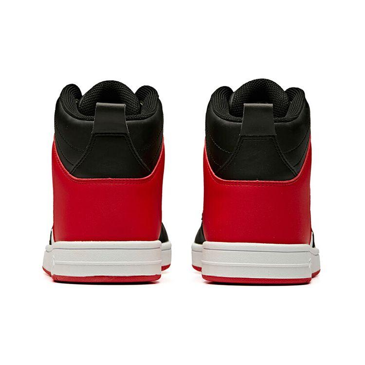 Anta Fabric Synthetic Leather Non-Slip Wear-Resistant Lightweight Mid-Top Sneakers Men Sneakers Black Red White 91948088-4