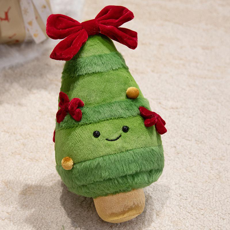 Plush Christmas Tree & Wreath Dolls, Throw Pillows, Ornaments, & Decorations for Kids